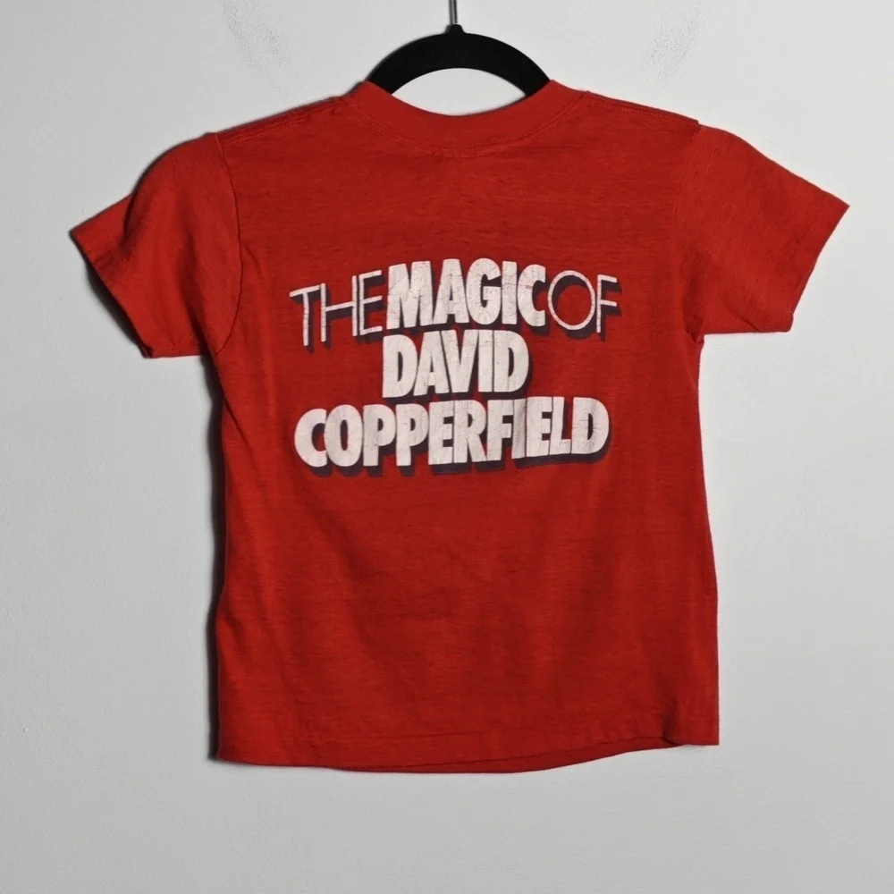 THE MAGIC OF DAVID COPPERFIELD Vintage 1980's Kids Shirt Single Stitch Size Med
